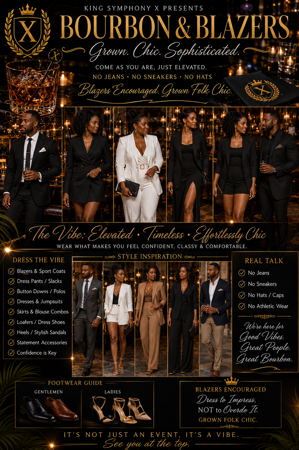 Bourbon & Blazers suggested attire guide